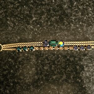 Sorrelli Miriam Layered Gold and Green Bracelet